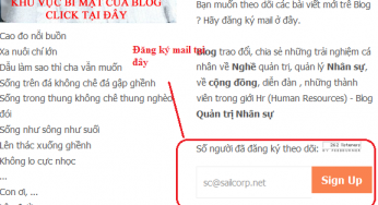 [TB] Về việc không nhận được mail update bài viết của Blog Nhân sự