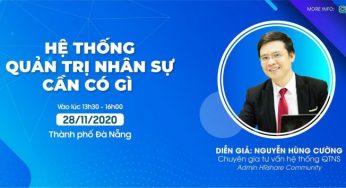 Mời dự Offline “Hệ thống Quản trị nhân sự cần có gì?” HrShare Đà Nẵng , vào 28/11/2020