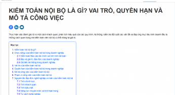KPI của kiểm toán nội bộ
